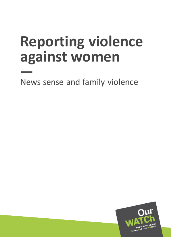 Cover of resource with Our Watch branding in green and grey with the Our Watch logo.