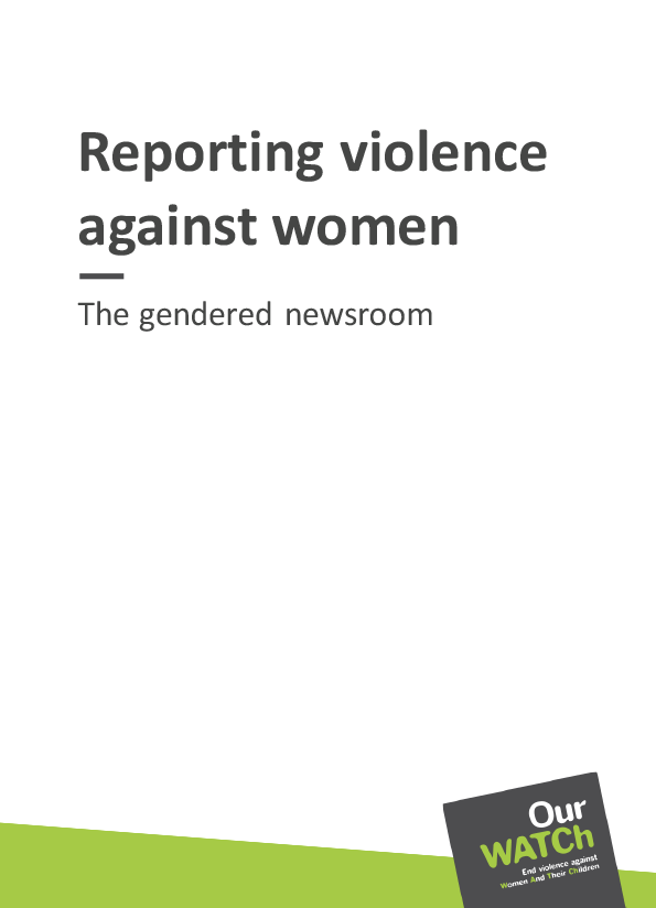 Cover of resource with Our Watch branding in green and grey with the Our Watch logo.